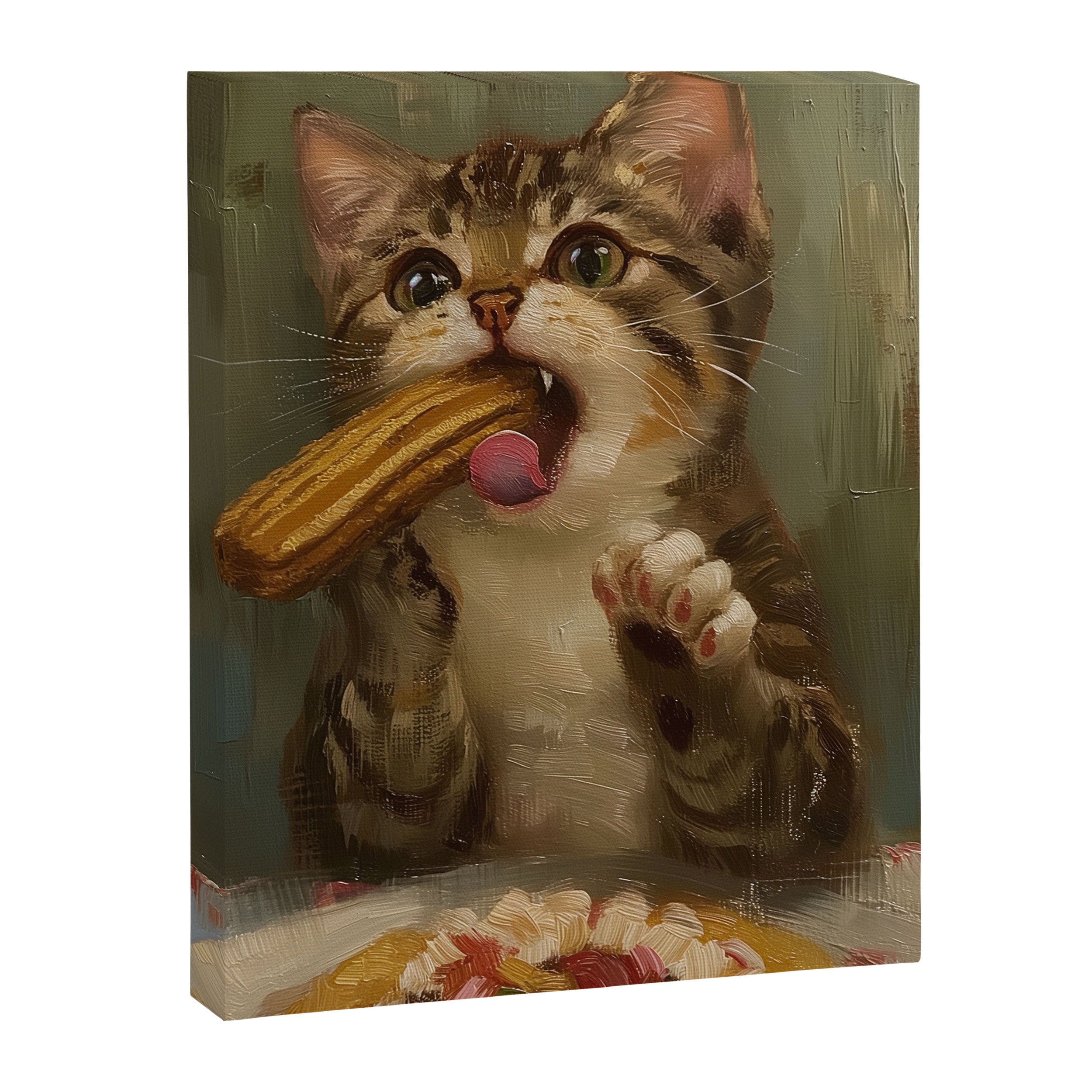 Churro Cat Canvas Print Gallery Image 6