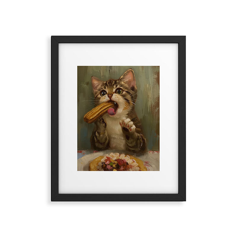 Churro Cat Framed Art Print Gallery Image 5