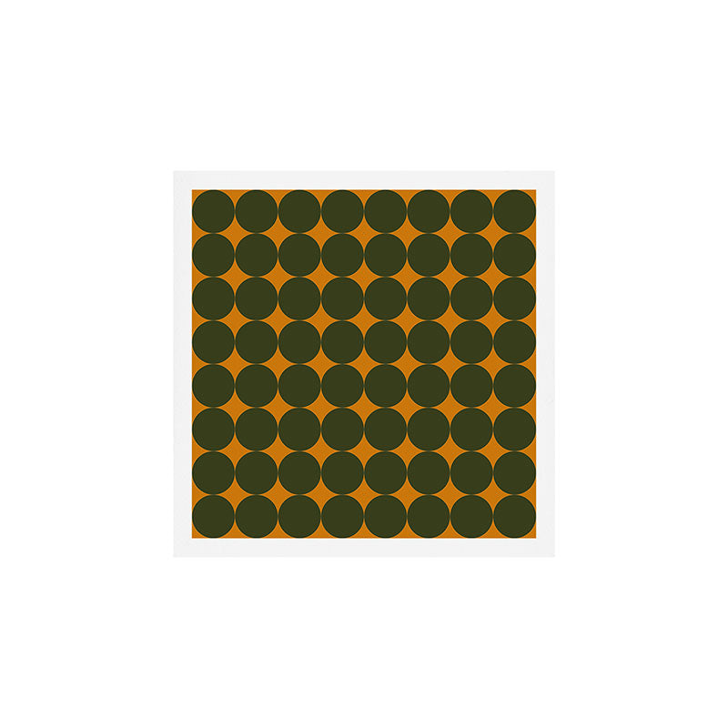Circles/Sparks (Olive & Orange) Art Print Gallery Image 1
