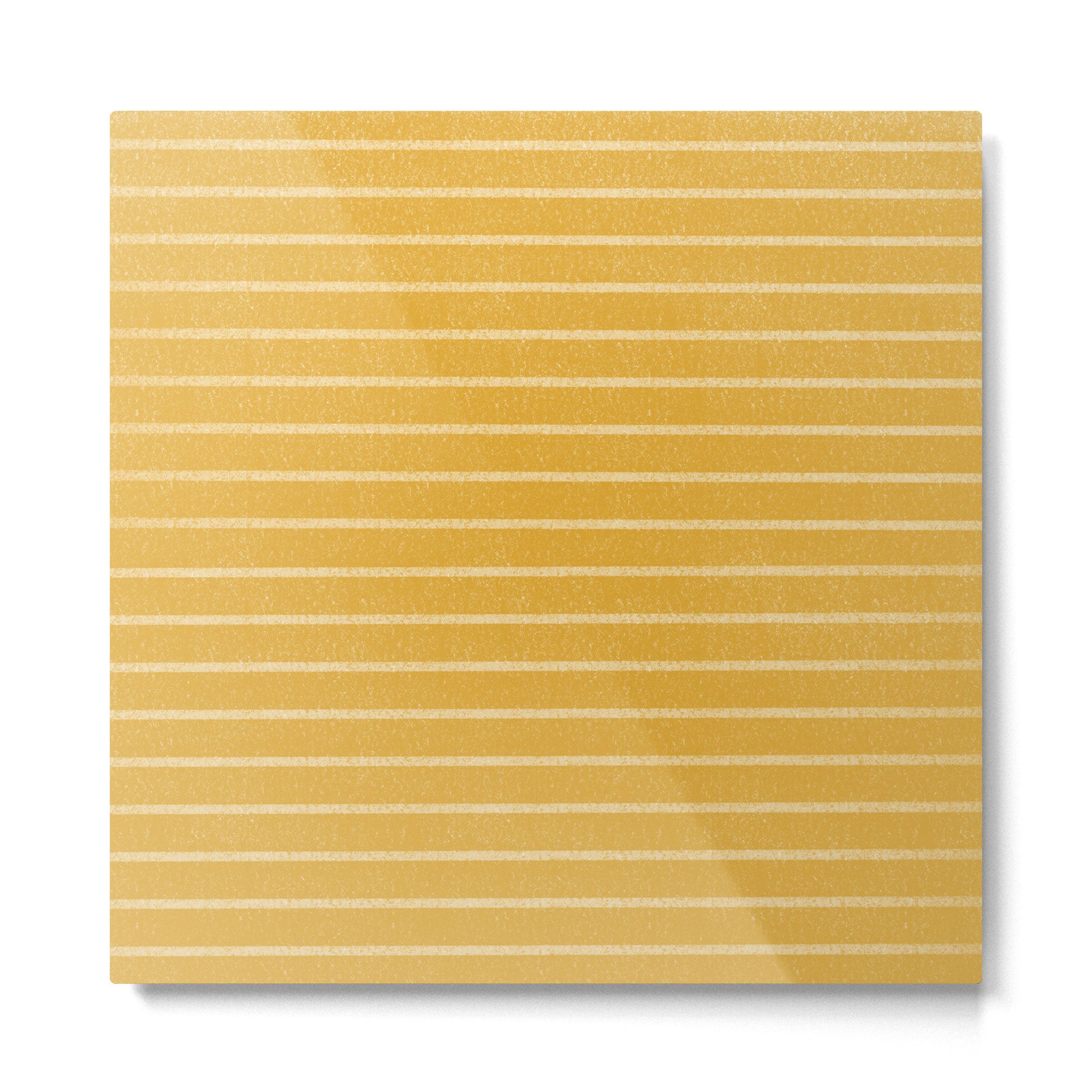 Classic Stripe (Yellow) Metal Print Gallery Image 2