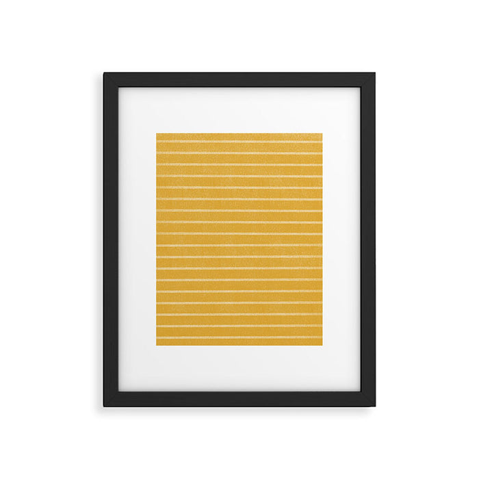 Classic Stripe (Yellow) Framed Art Print Gallery Image 1