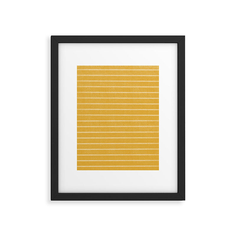 Classic Stripe (Yellow) Framed Art Print Gallery Image 4