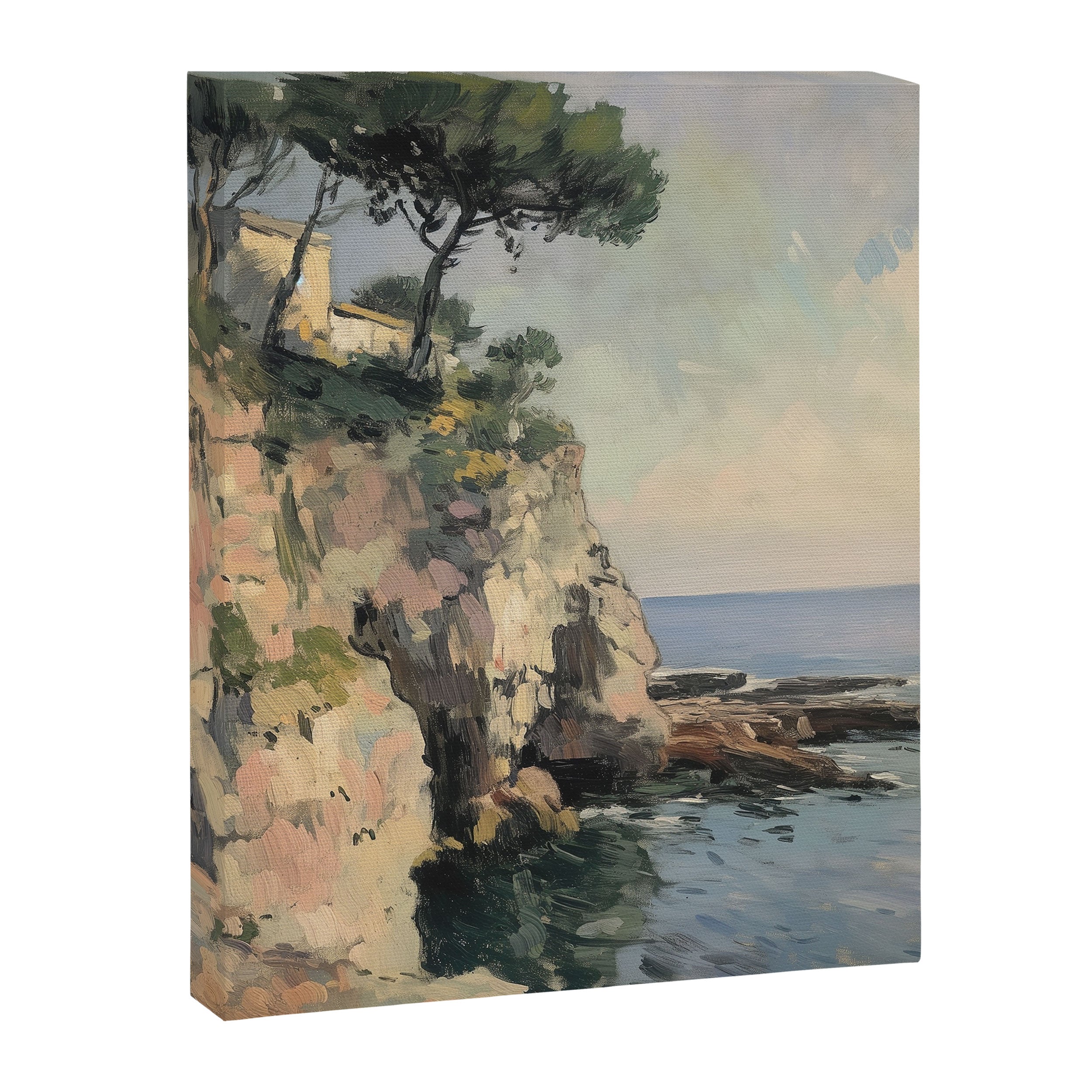 Cliff Impressionist Painting Canvas Print Gallery Image 6