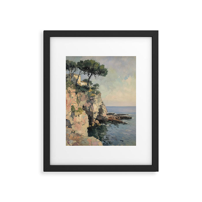 Cliff Impressionist Painting Framed Art Print Gallery Image 1
