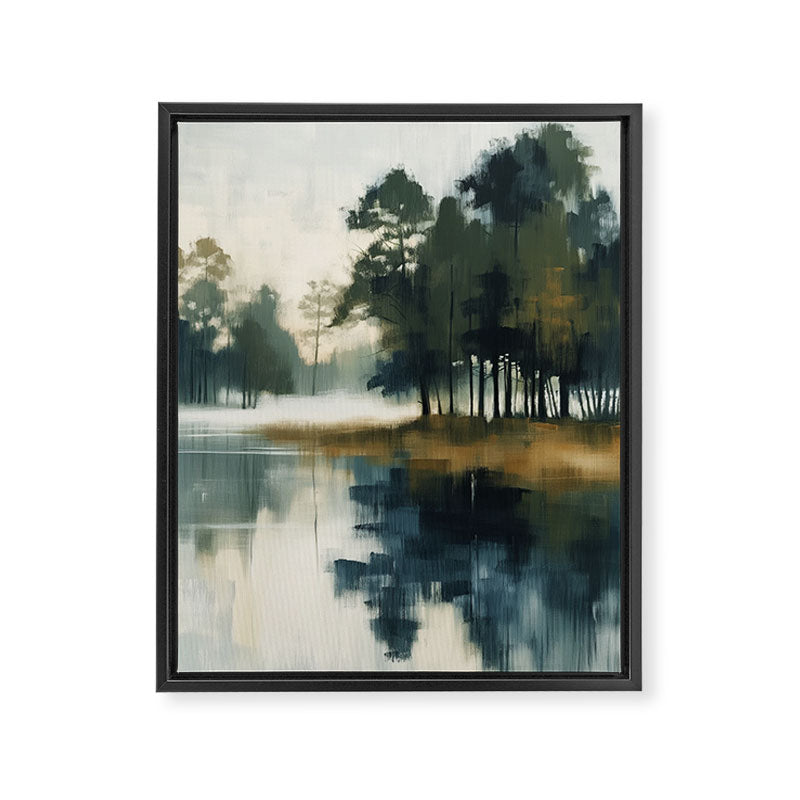 Country Lake II Framed Canvas Print Gallery Image 6