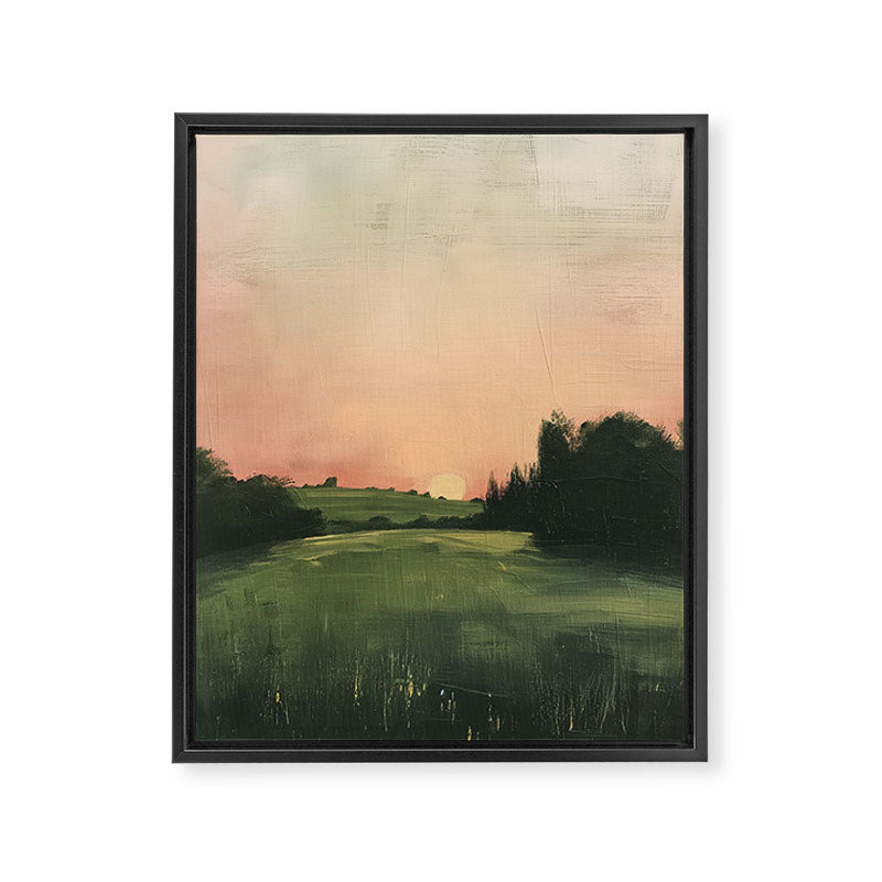 Country pink sunset Framed Canvas Print Gallery Image 6