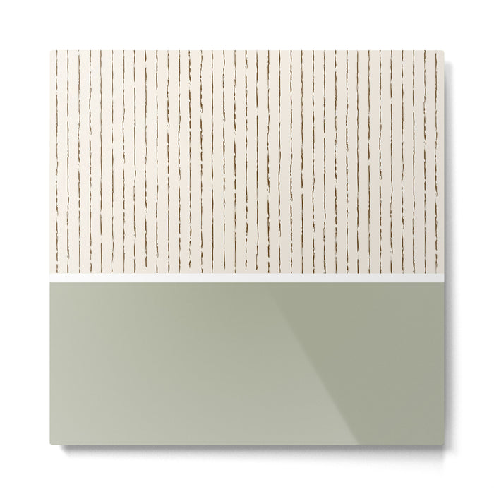 Cream Sage Metal Print Gallery Image 1