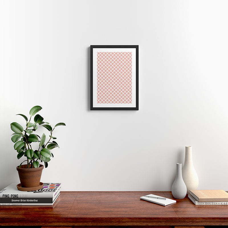 Crisscross (Pink) Framed Art Print Gallery Image 2