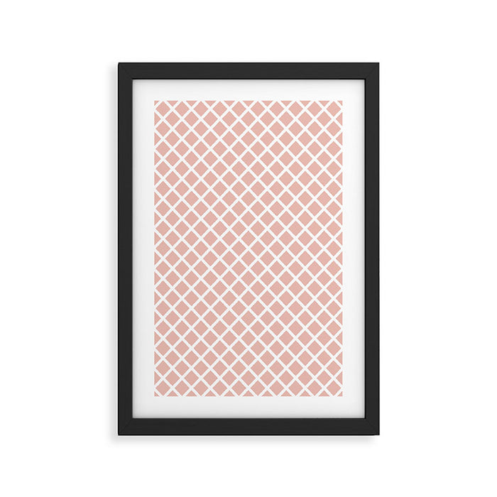 Crisscross (Pink) Framed Art Print Gallery Image 1