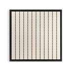 Dashed Lines (Cream & Chocolate) Framed Canvas Print Gallery Image 3