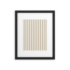 Dashed Lines (Cream & Chocolate) Framed Art Print Gallery Image 4