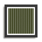 Dashed Lines (Olive Green) Framed Art Print Gallery Image 1
