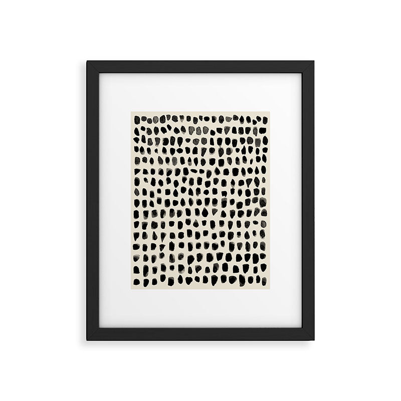 Dots (Beige) Framed Art Print Gallery Image 4