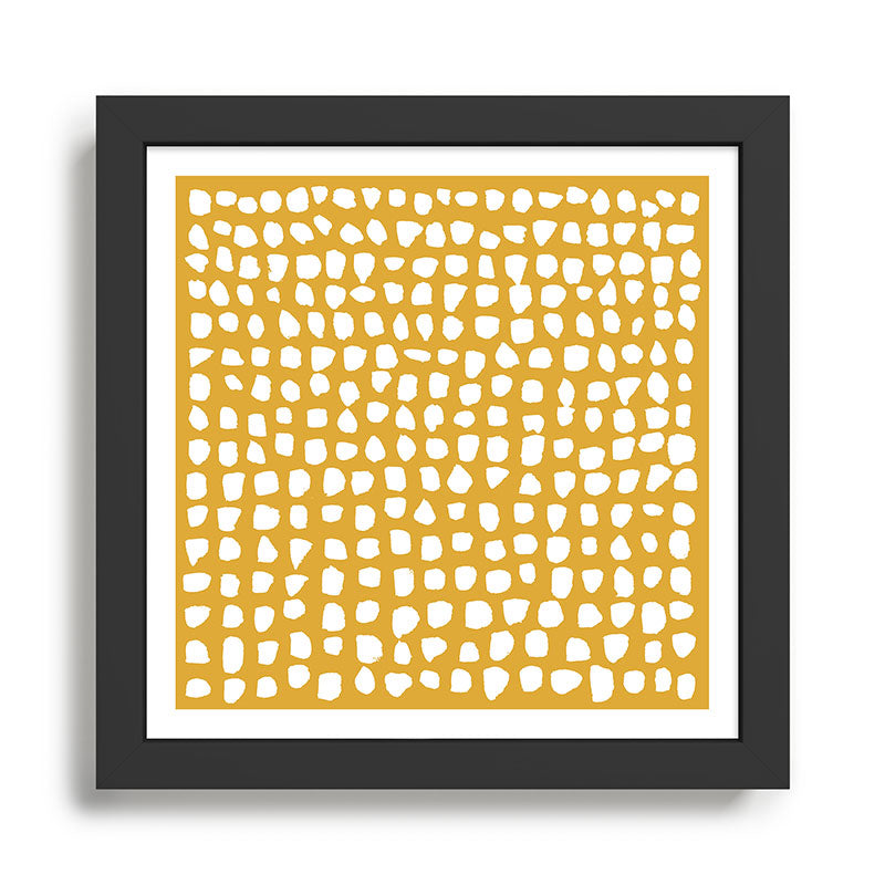 Dots (Mustard Yellow) Framed Art Print Gallery Image 1