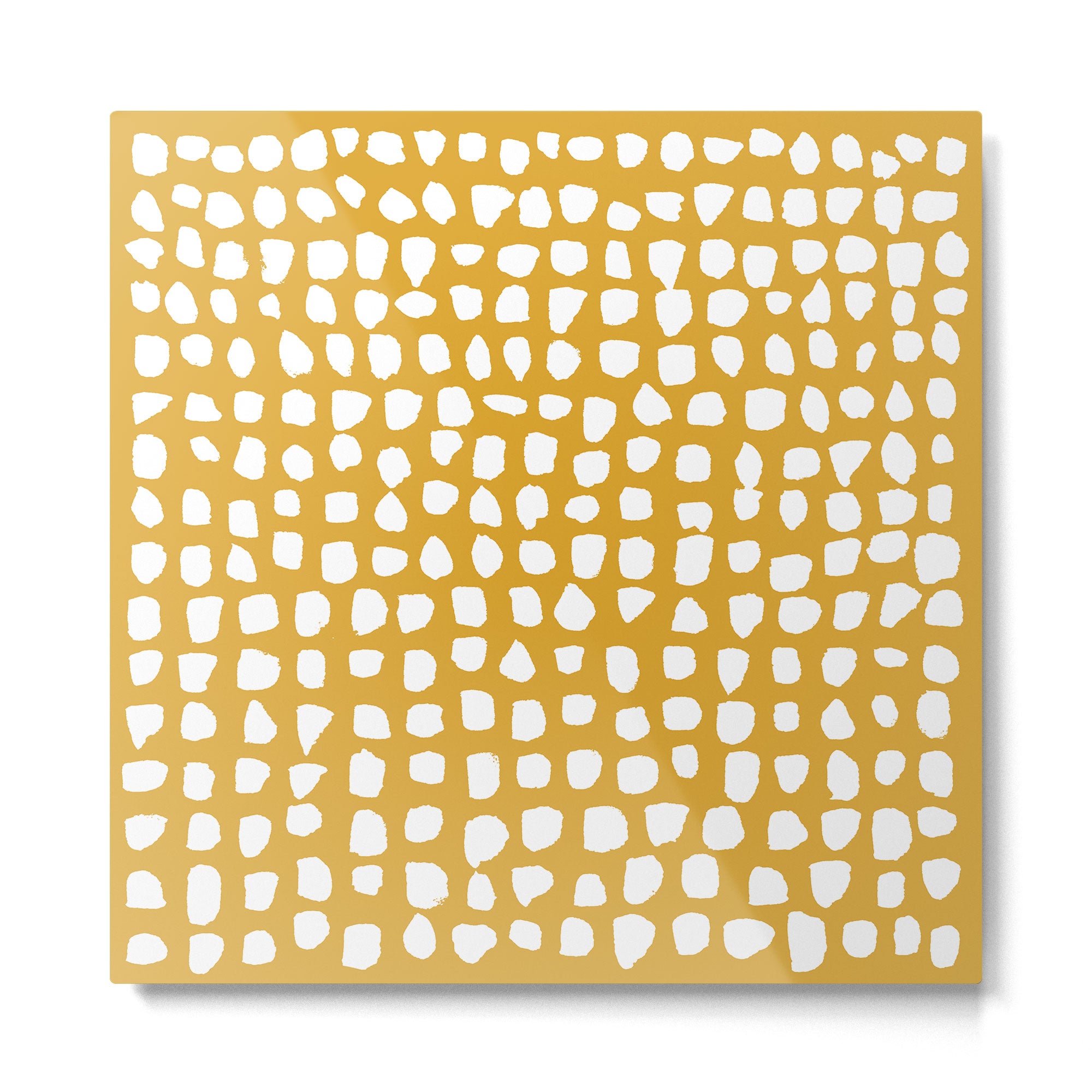 Dots (Mustard Yellow) Metal Print Gallery Image 2