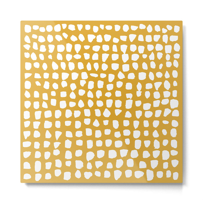 Dots (Mustard Yellow) Metal Print Gallery Image 1