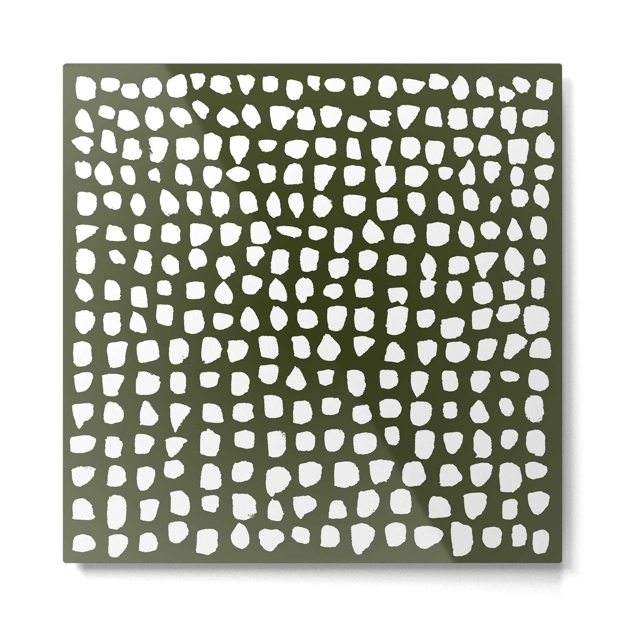 Dots (Olive) Metal Print Gallery Image 2