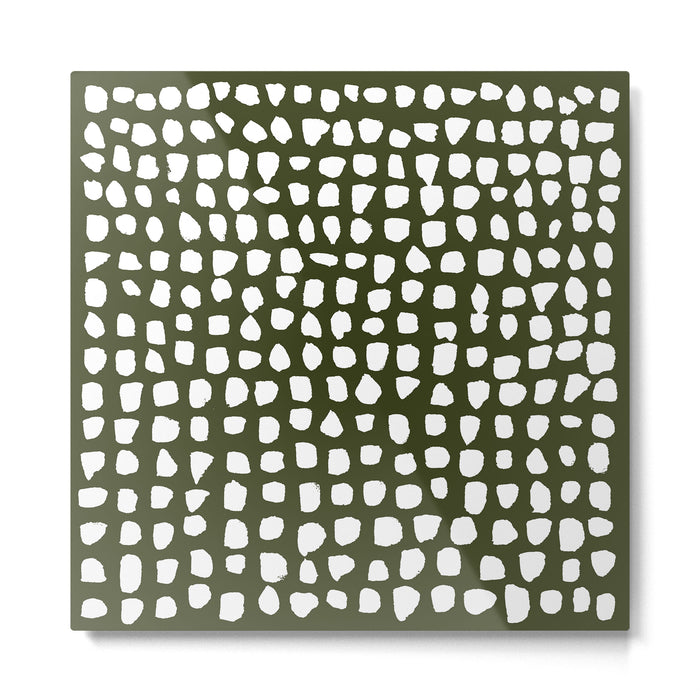 Dots (Olive) Metal Print Gallery Image 1