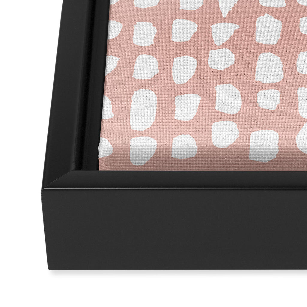 Dots (Pink) Framed Canvas Print Gallery Image 2
