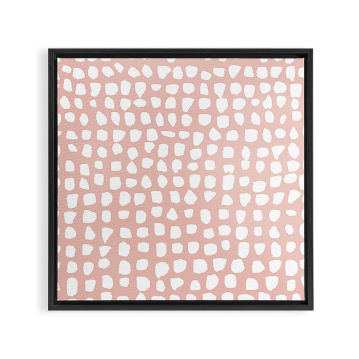 Dots (Pink) Framed Canvas Print Gallery Image 1