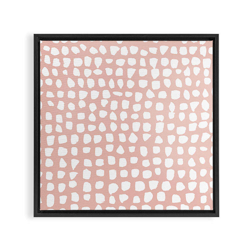 Dots (Pink) Framed Canvas Print Gallery Image 3