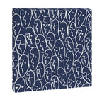 faces (navy) Canvas Print Gallery Image 3
