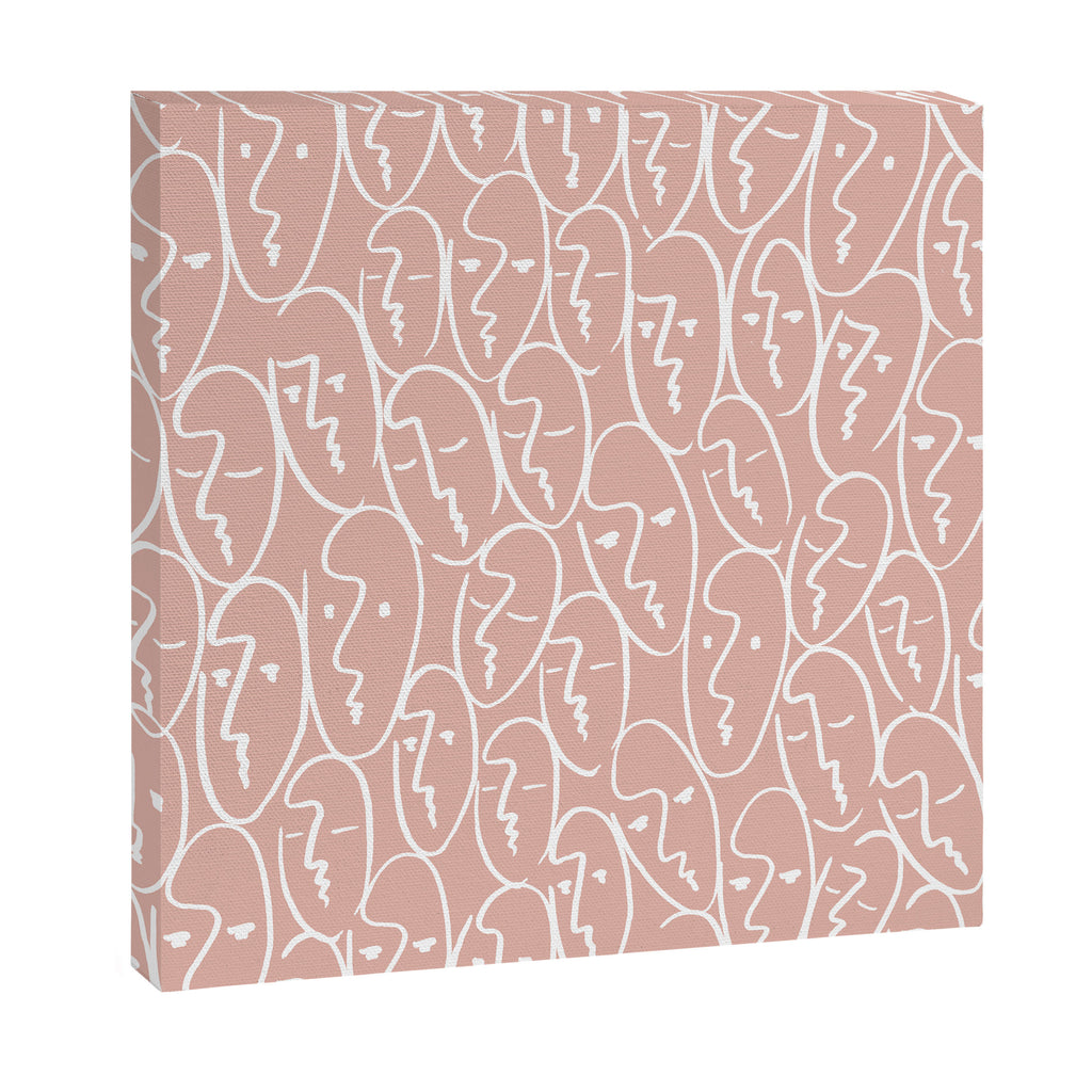 faces (pink) Canvas Print Gallery Image 3