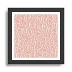 faces (pink) Framed Art Print Gallery Image 1