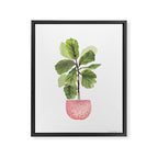 Fiddle-Leaf Fig (Watercolor) Framed Canvas Print Gallery Image 6