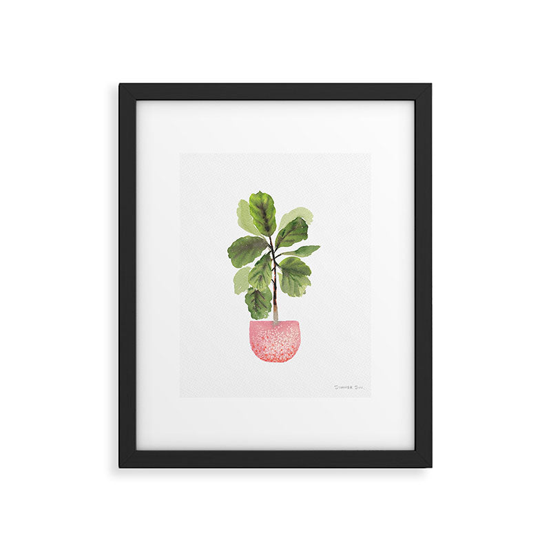 Fiddle-Leaf Fig (Watercolor) Framed Art Print Gallery Image 5