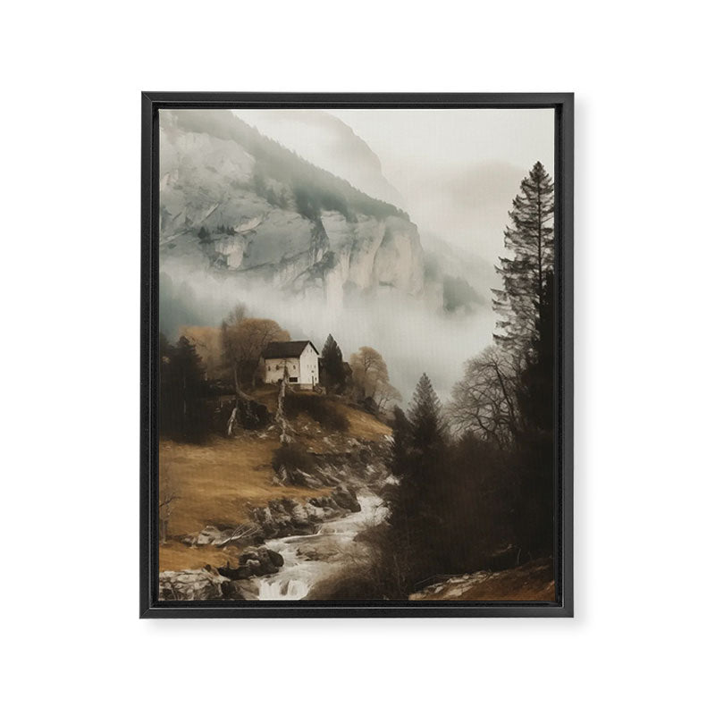 Forest Cottage I Framed Canvas Print Gallery Image 6