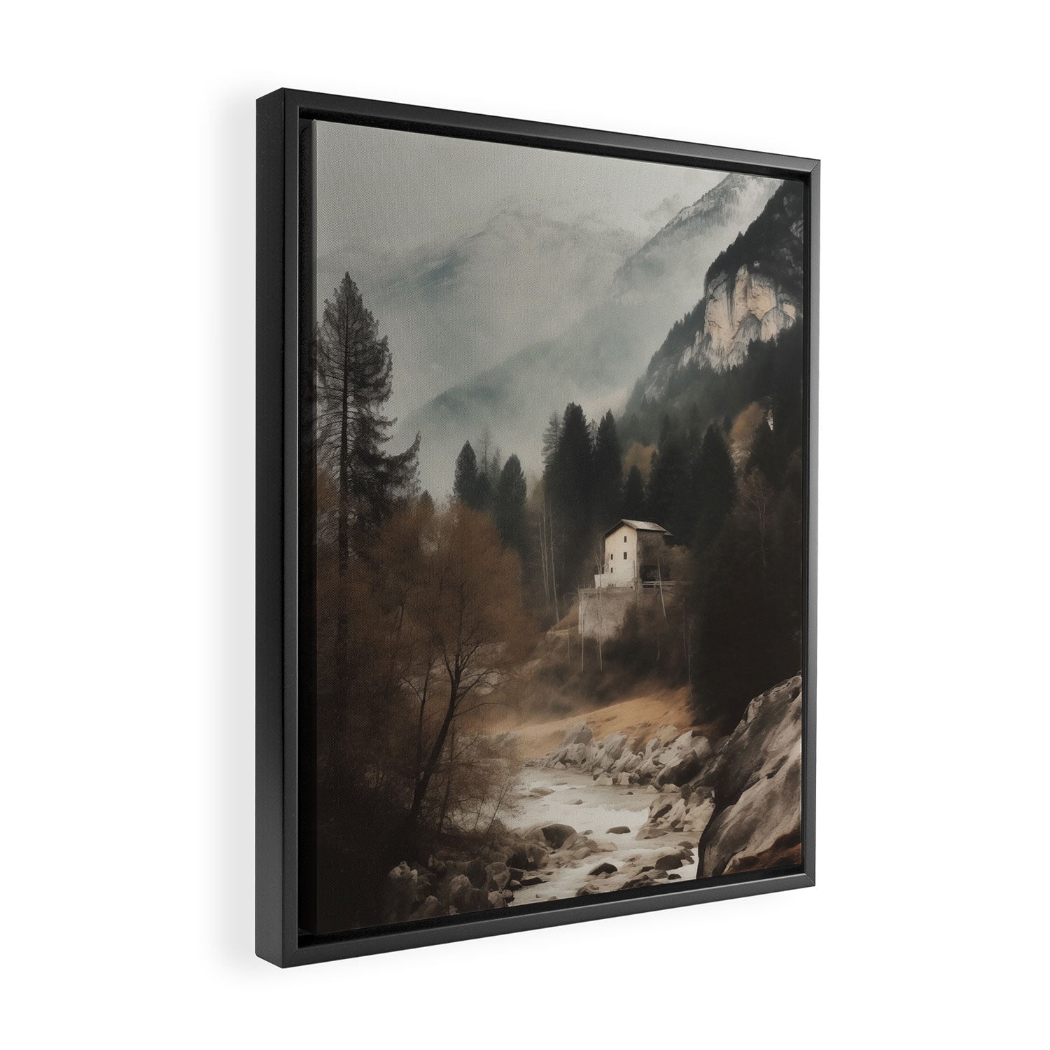 Forest Cottage II Framed Canvas Print Gallery Image 2