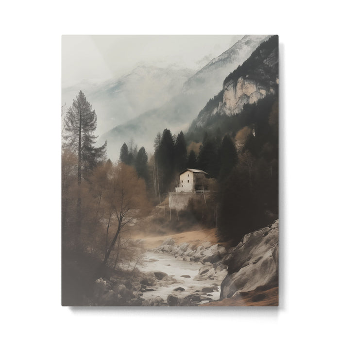 Forest Cottage II Metal Print Gallery Image 1