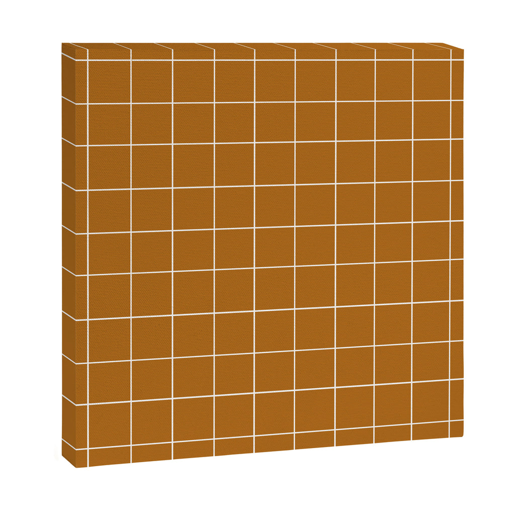 Grid (Golden Brown) Canvas Print Gallery Image 3