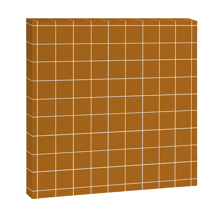 Grid (Golden Brown) Canvas Print Gallery Image 1
