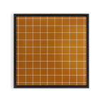 Grid (Golden Brown) Framed Canvas Print Gallery Image 3