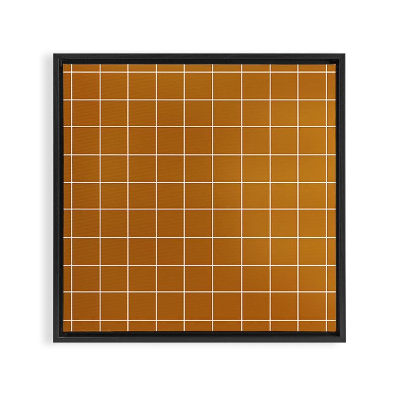 Grid (Golden Brown) Framed Canvas Print Gallery Image 3