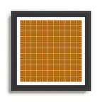 Grid (Golden Brown) Framed Art Print Gallery Image 1