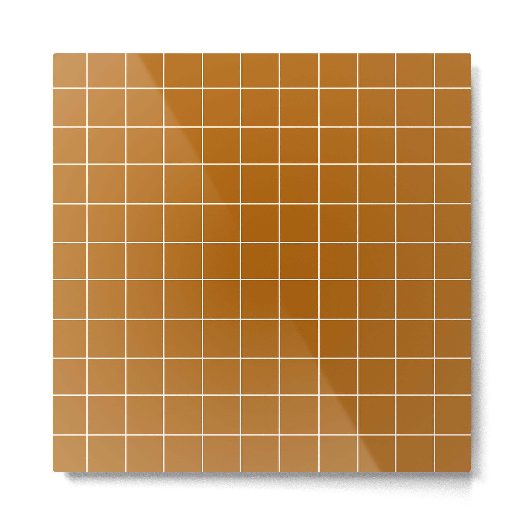 Grid (Golden Brown) Metal Print Gallery Image 2