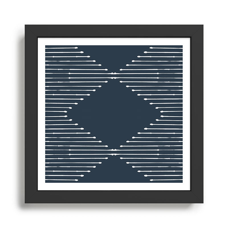 Geo (Annapolis Blue) Framed Art Print Gallery Image 1