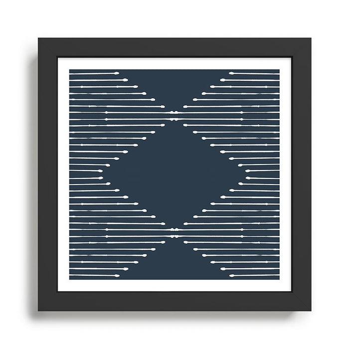 Geo (Annapolis Blue) Framed Art Print Gallery Image 1