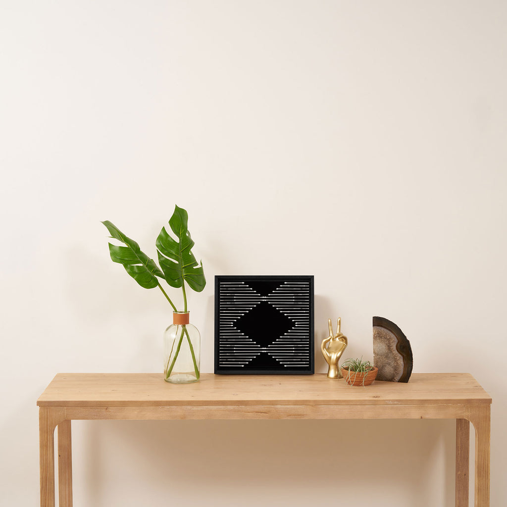 Geo (Black) Framed Canvas Print Gallery Image 3