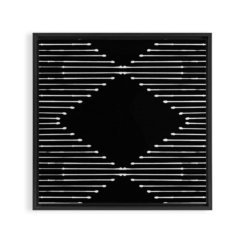 Geo (Black) Framed Canvas Print Gallery Image 3
