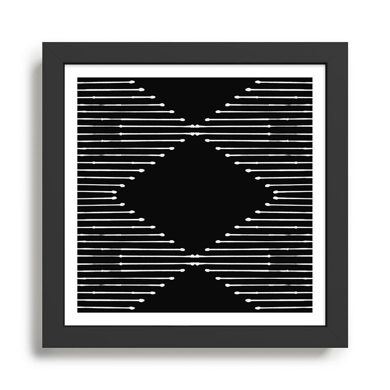 Geo (Black) Framed Art Print Gallery Image 1