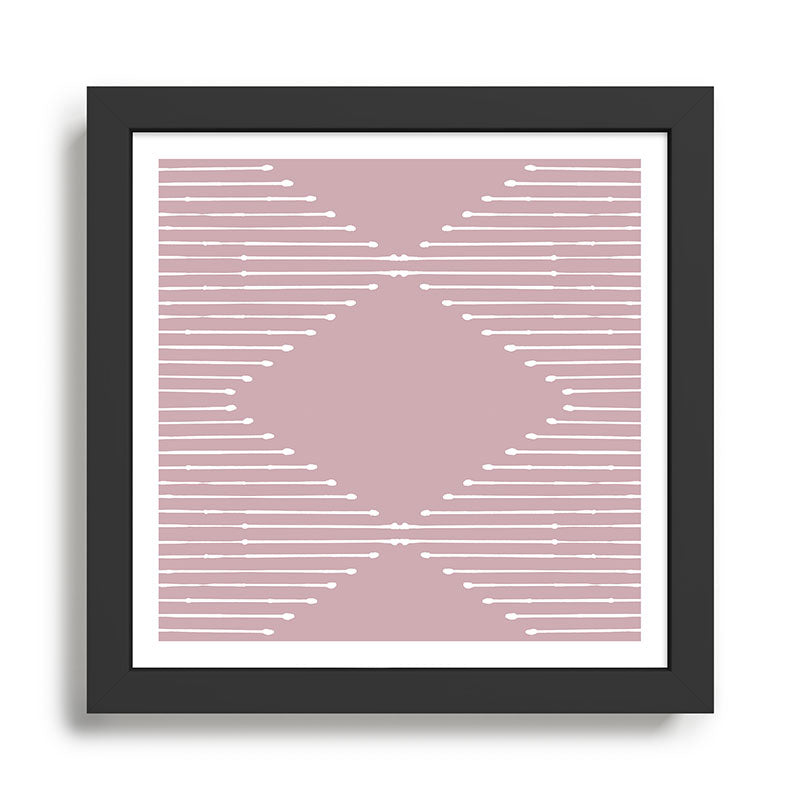 Geo (Linen Lilac) Framed Art Print Gallery Image 1