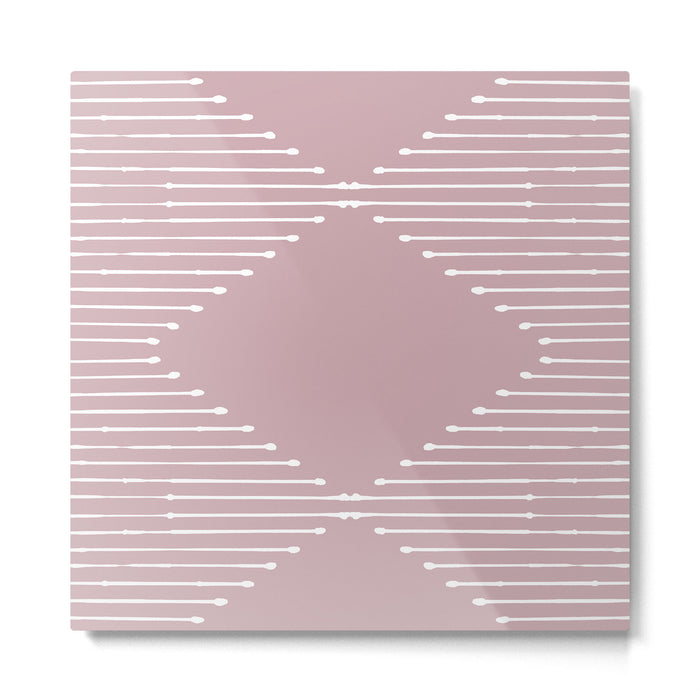 Geo (Linen Lilac) Metal Print Gallery Image 1