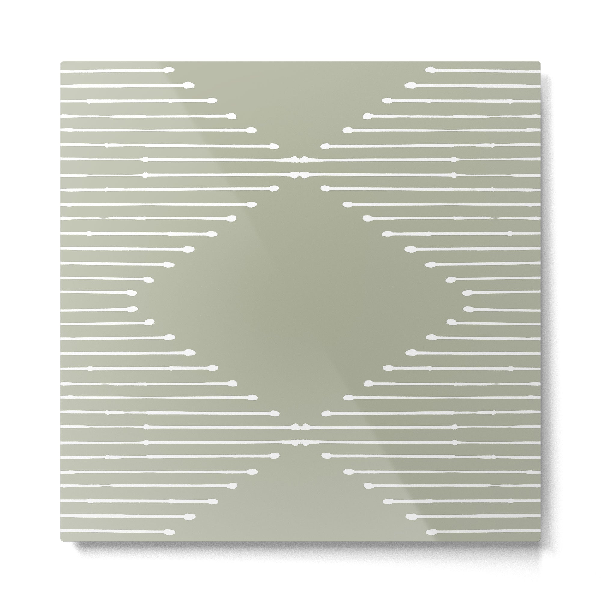 Geo (Linen Sage) Metal Print Gallery Image 2
