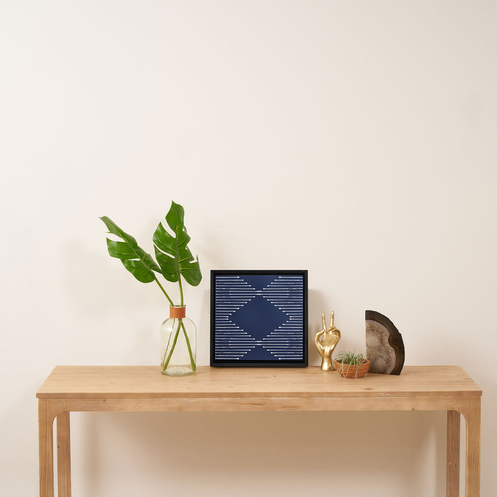 Geo (Navy) Framed Canvas Print Gallery Image 3
