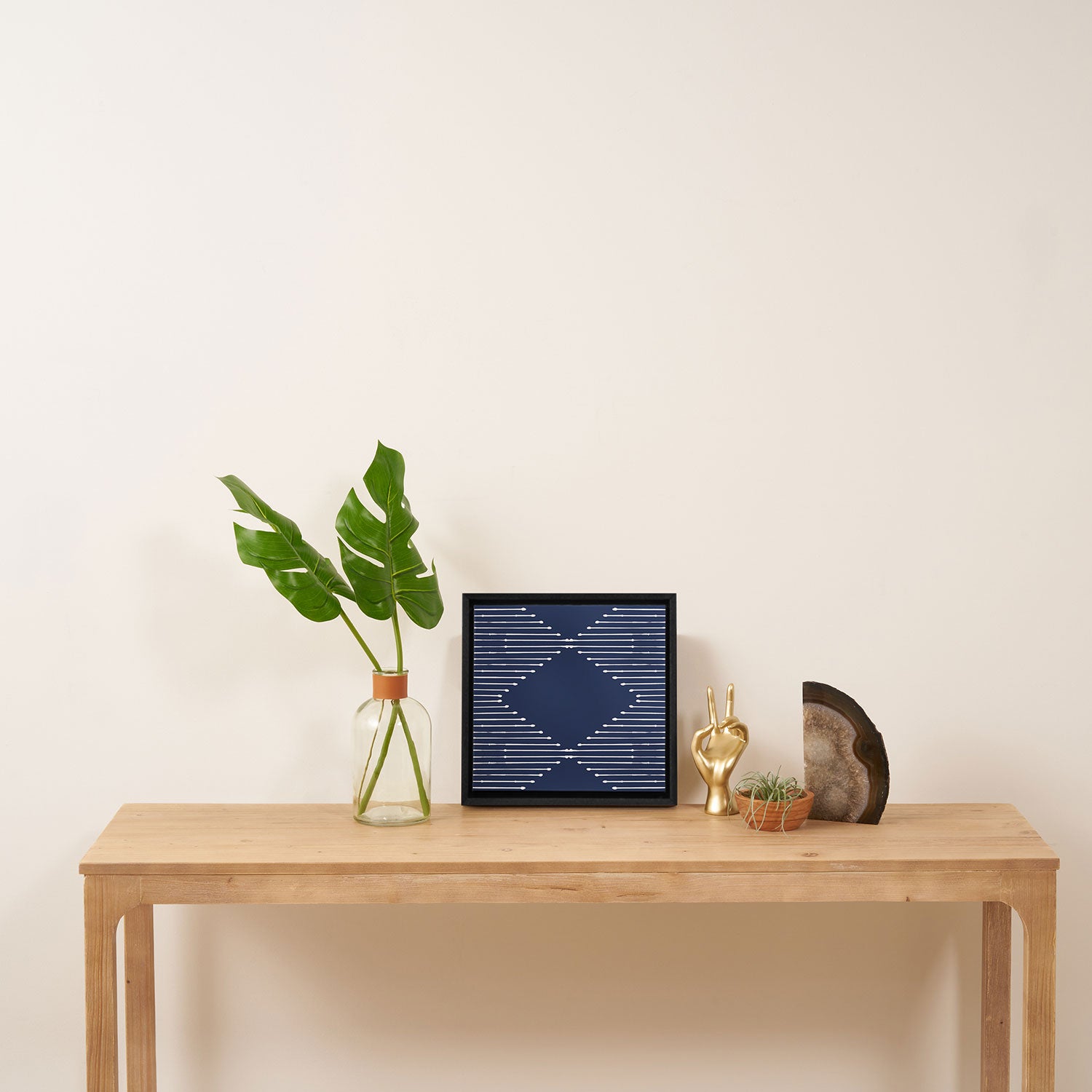 Geo (Navy) Framed Canvas Print Gallery Image 3