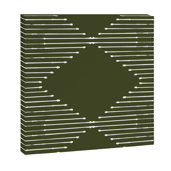 Geo (Olive Green) Canvas Print Gallery Image 1
